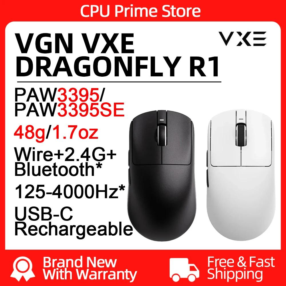 VGN VXE ڸ R1  콺, PC ̸ FPS, 淮 PAW 3395 콺, ִ 48g, 4KHz, C Ÿ  ̹ 콺
